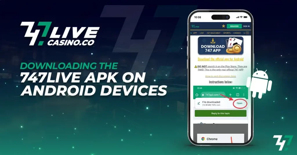 Downloading the 747live APK on Android Devices
