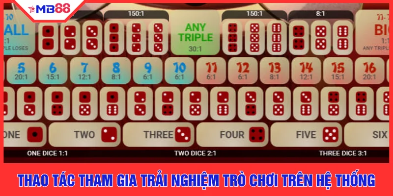 Thao tác tham gia trải nghiệm trò chơi trên hệ thống